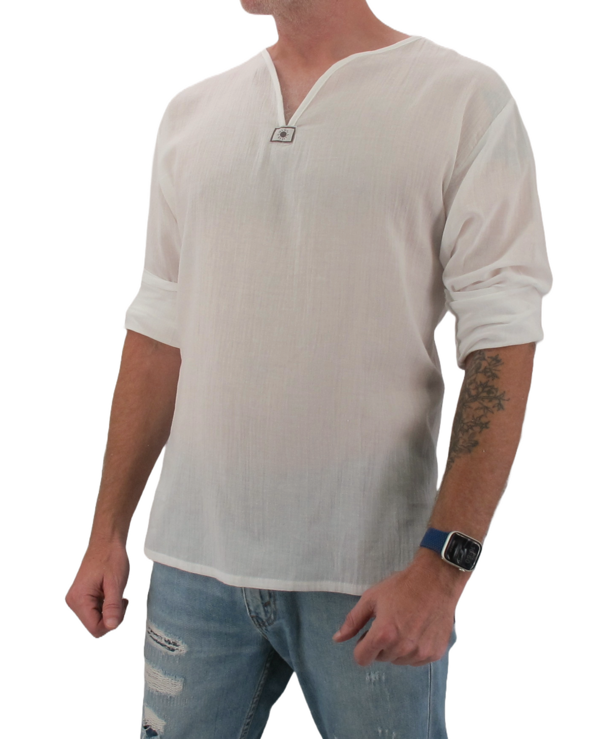 Long Sleeve Hippie T-Shirt White