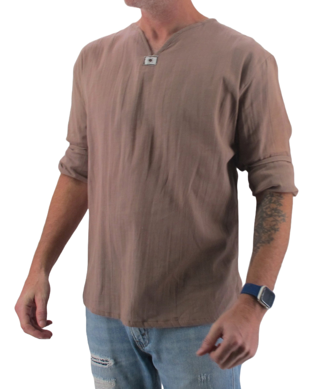Long Sleeve Hippie T-Shirt Brown - Love Quality