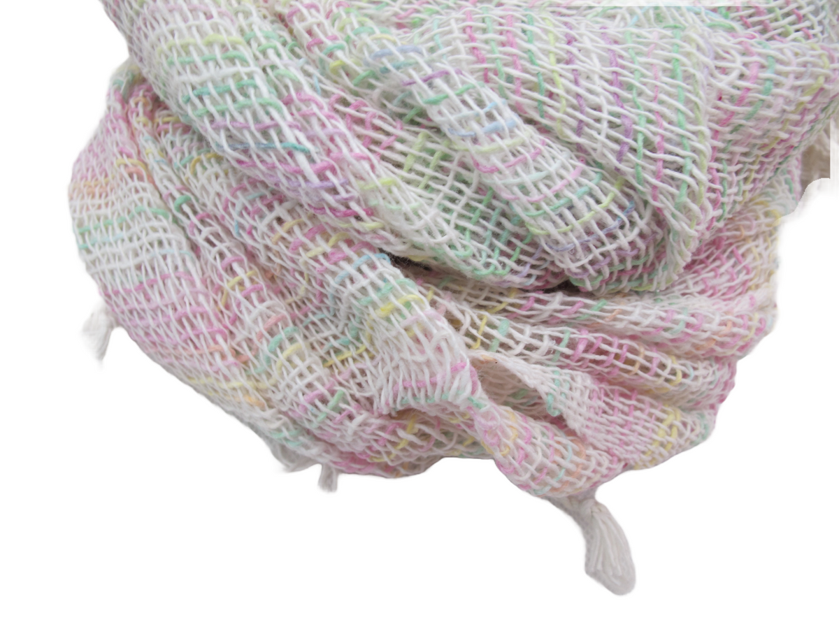Pastel Hand Woven 100% Cotton Scarf