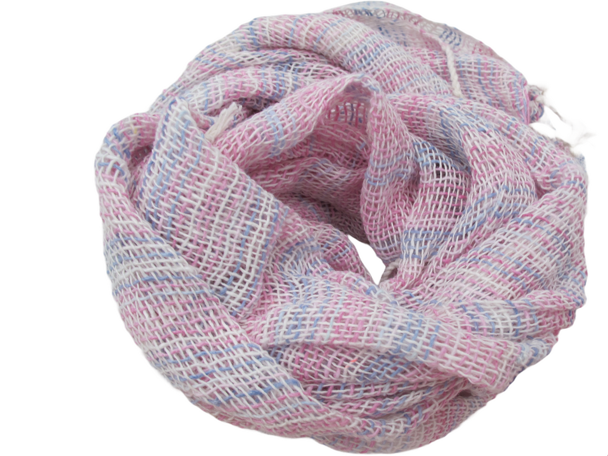 Pastel Pink Hand Woven 100% Cotton Scarf