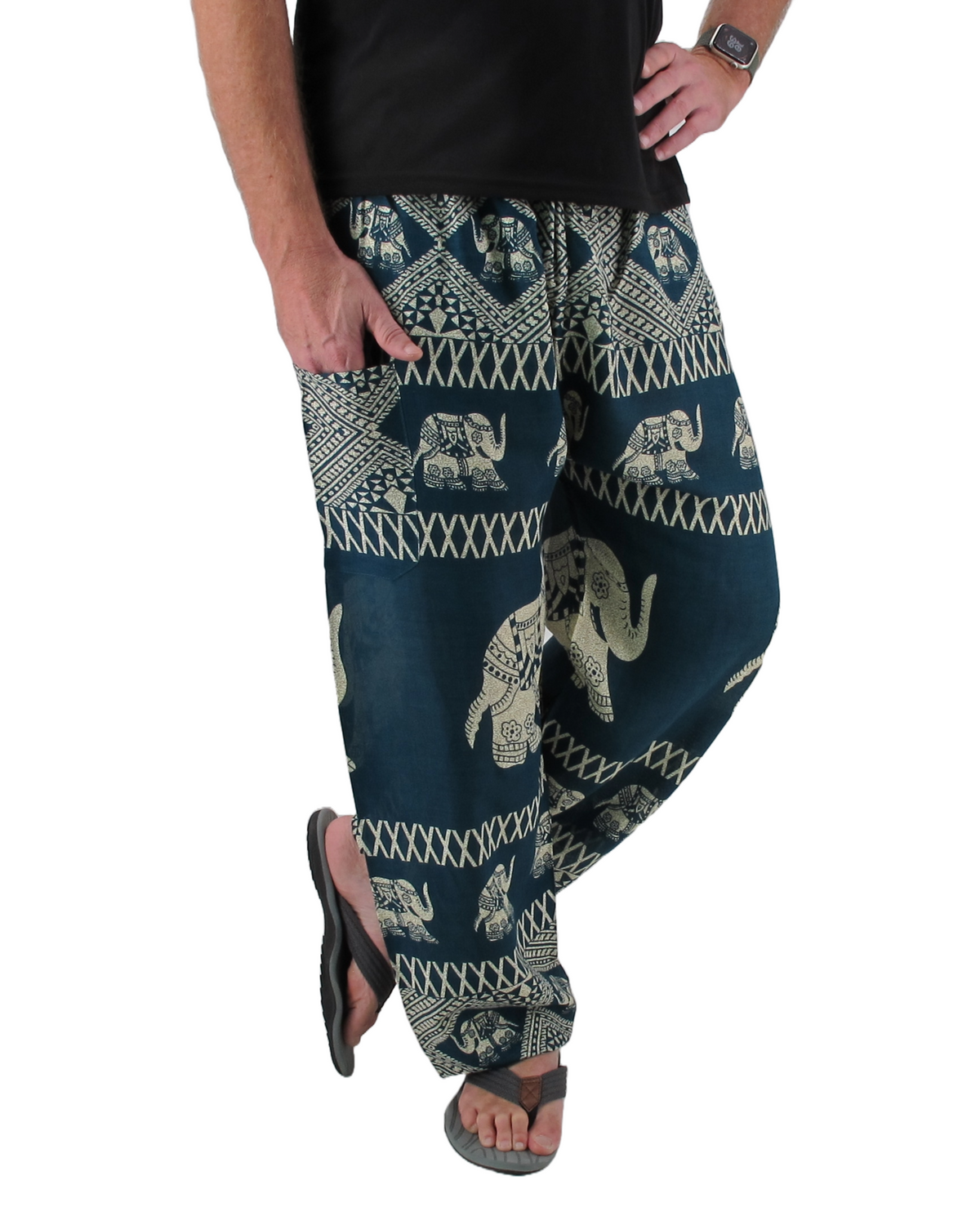 Baggy Harem Pants Thai Green