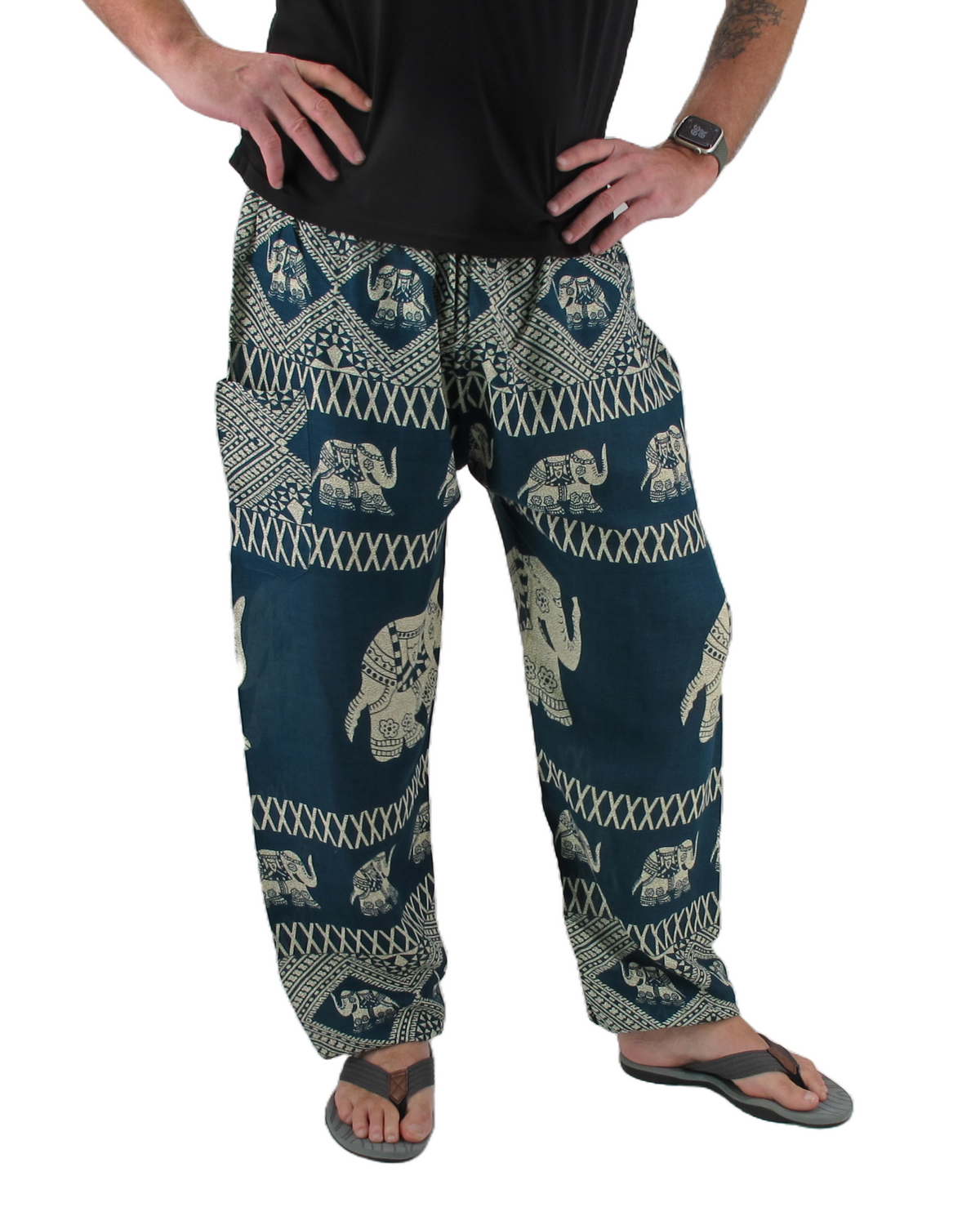 Baggy Harem Pants Thai Green