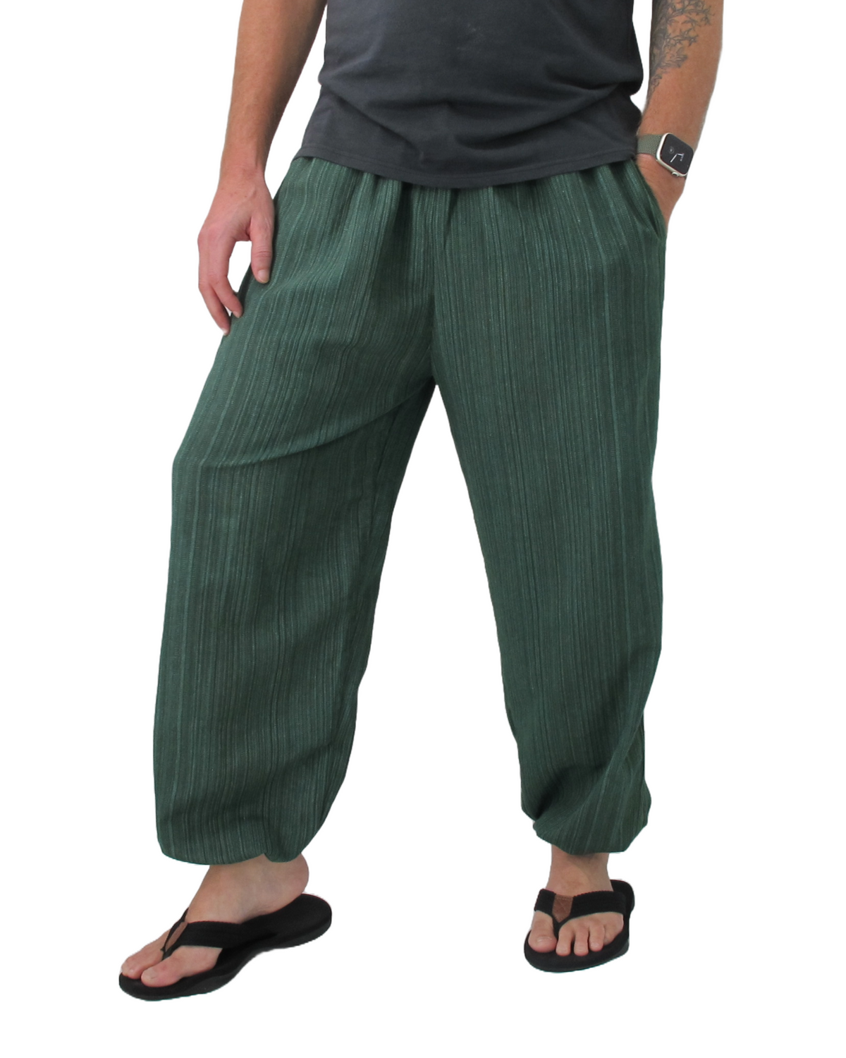 Cotton Hippie Pants Green