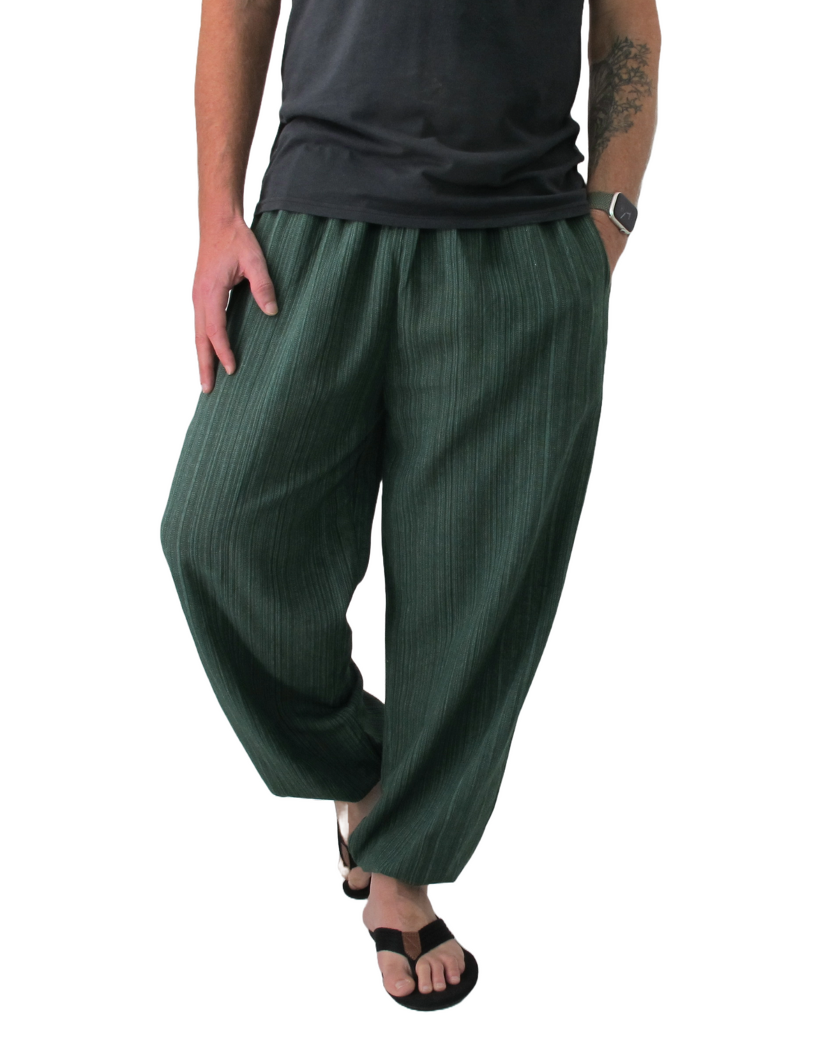 Cotton Hippie Pants Green