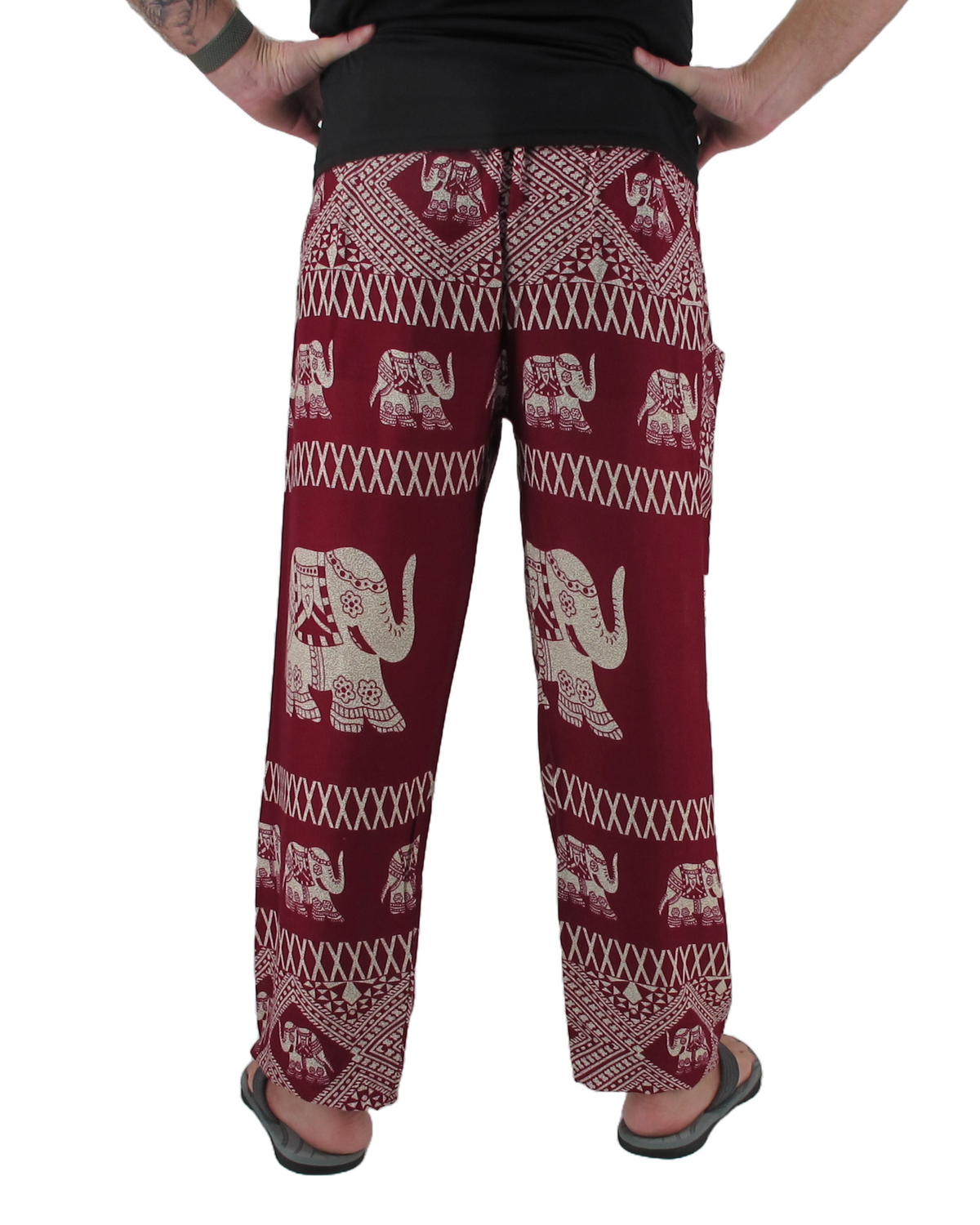 Baggy Harem Pants Thai Maroon