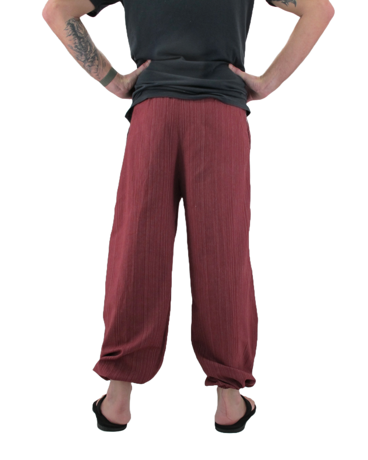 Cotton Hippie Pants Maroon
