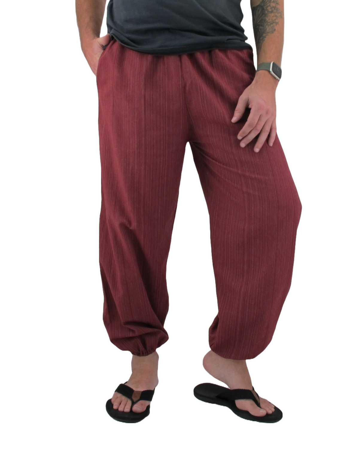 Cotton Hippie Pants Maroon