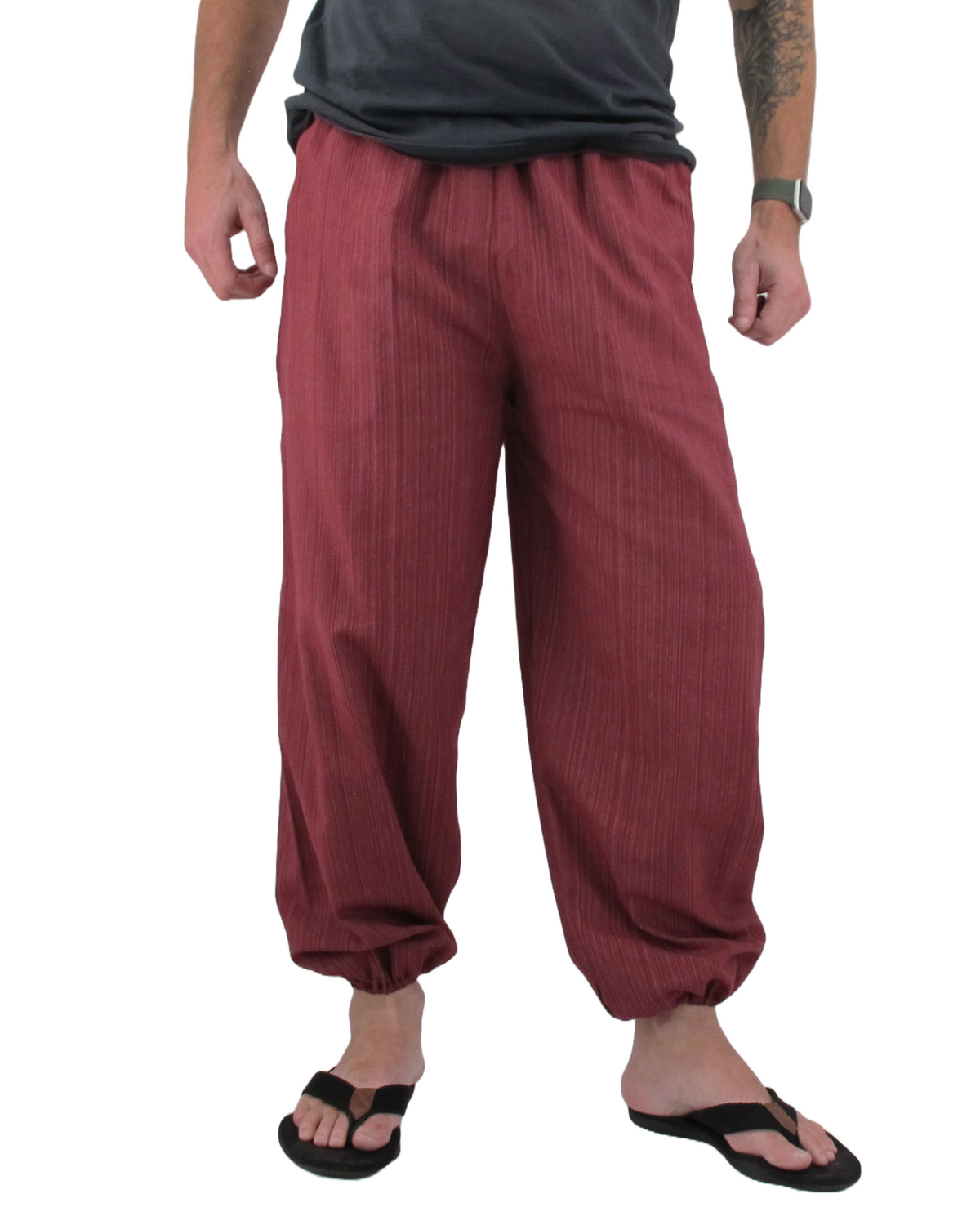 Cotton Hippie Pants Maroon