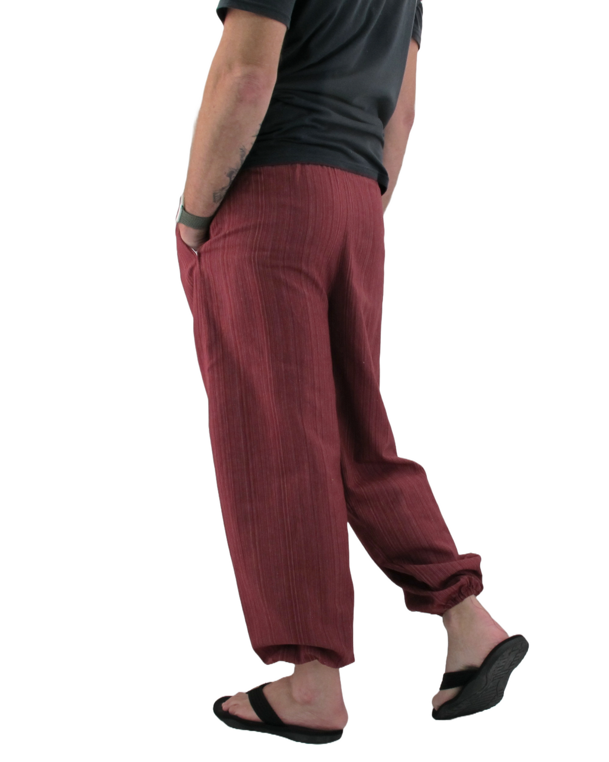 Cotton Hippie Pants Maroon