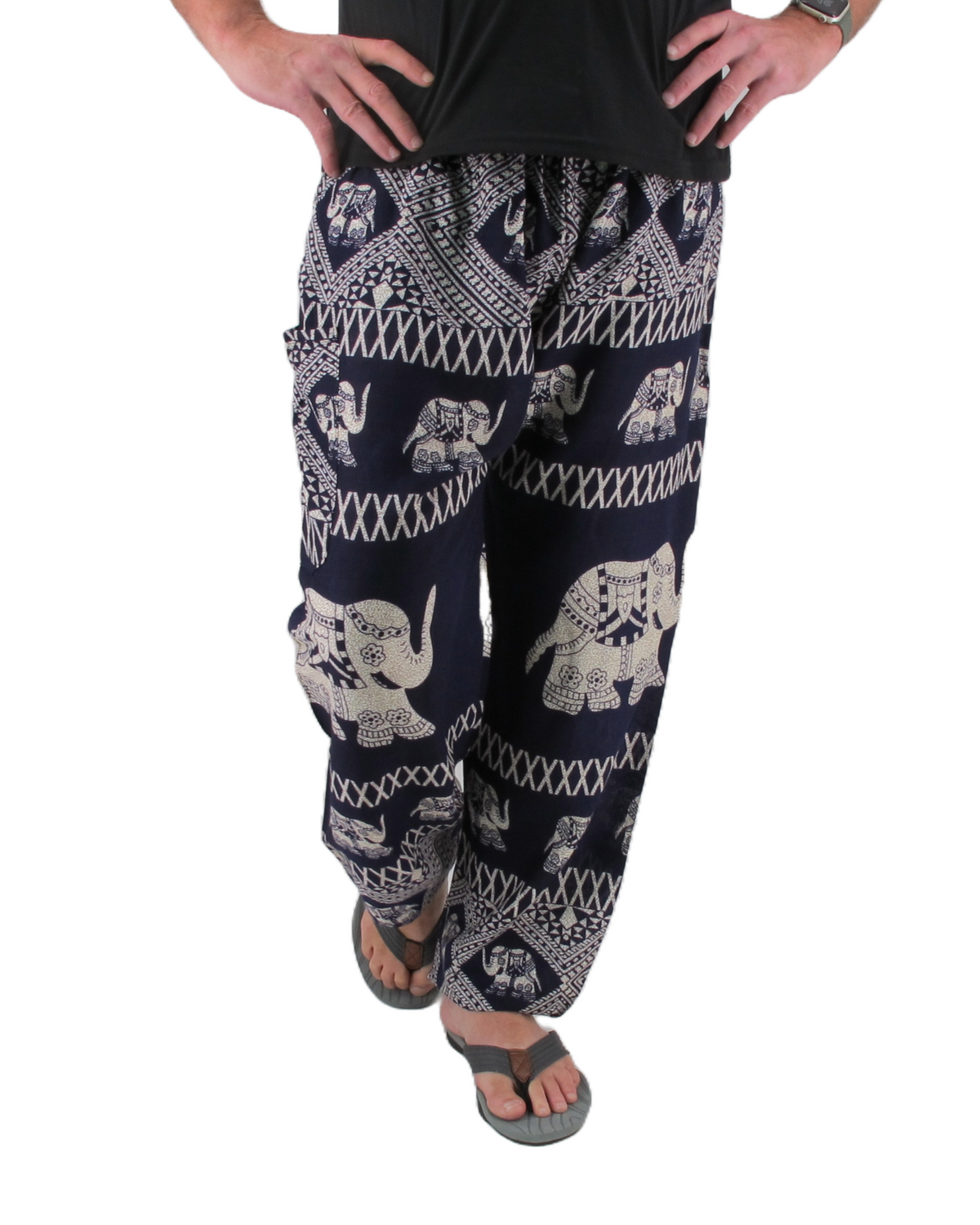 Baggy Harem Pants Thai Navy