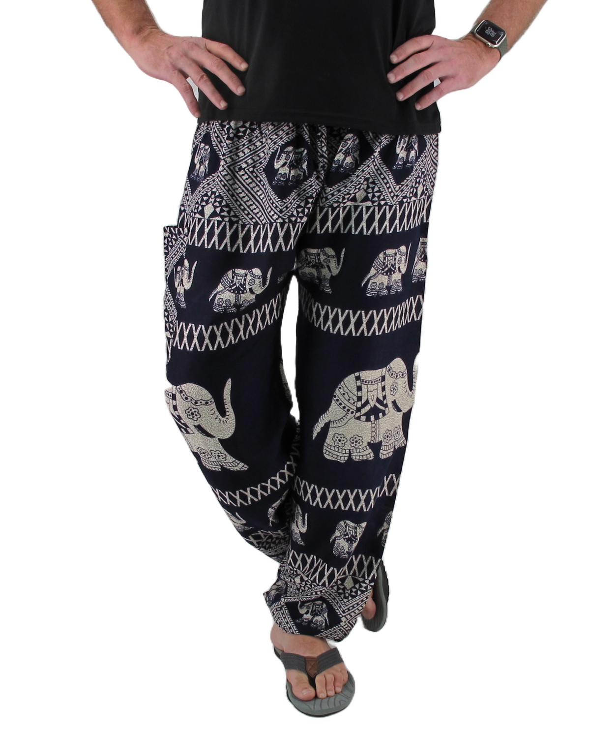 Baggy Harem Pants Thai Navy