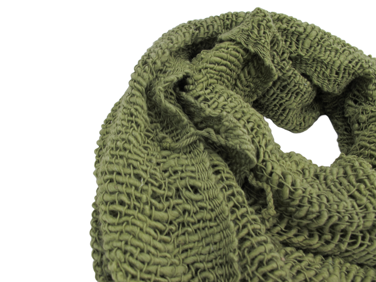 Green Hand Woven 100% Cotton Scarf