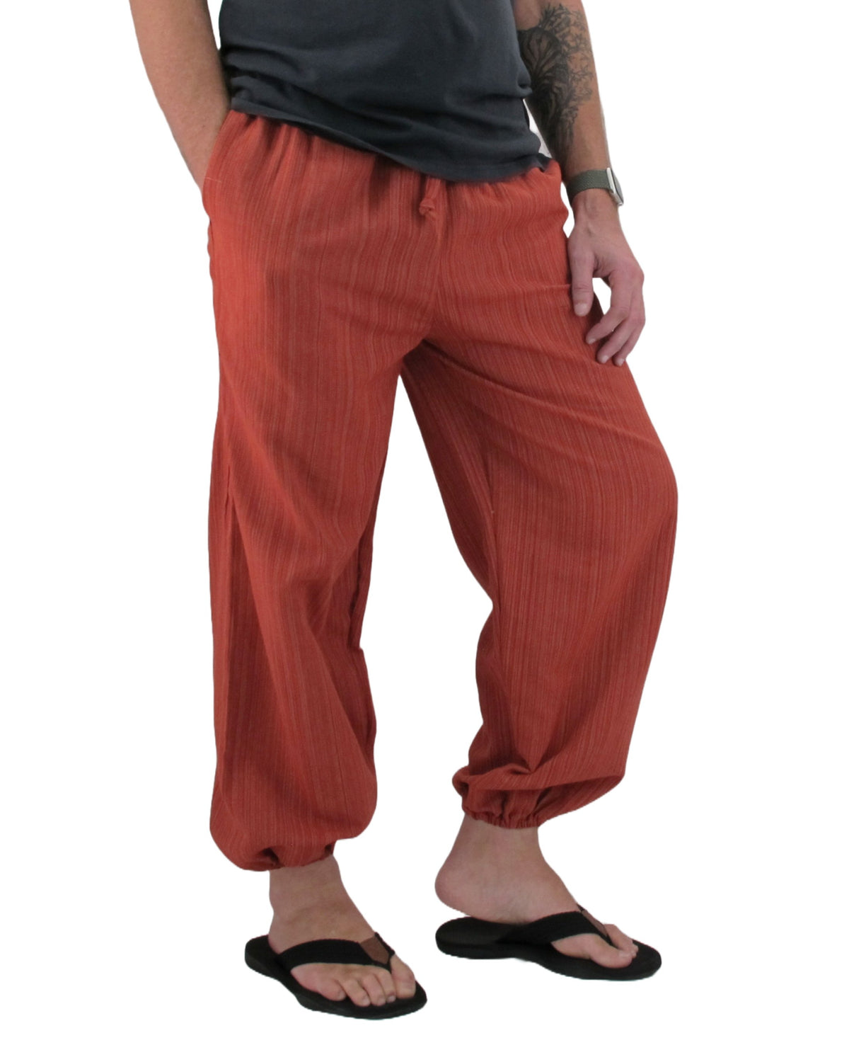 Cotton Hippie Pants Brick - Love Quality