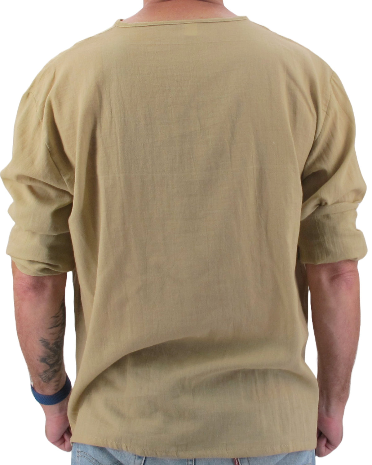 Long Sleeve Hippie T-Shirt Beige - Love Quality