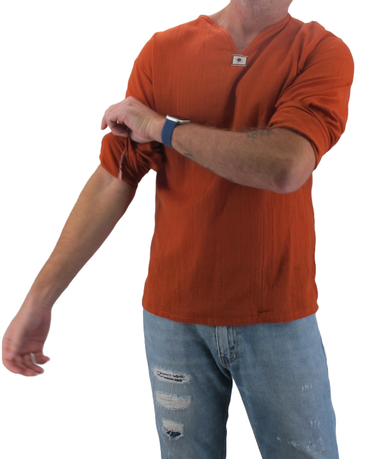 Long Sleeve Hippie T-Shirt Brick - Love Quality