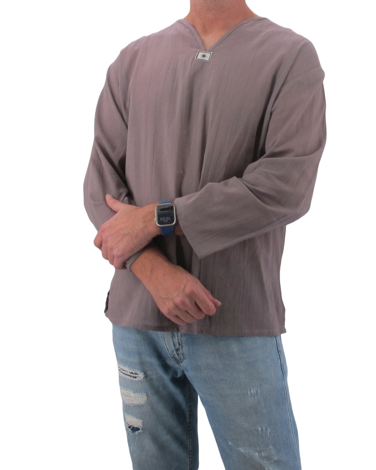 Long Sleeve Hippie T-Shirt Grey - Love Quality